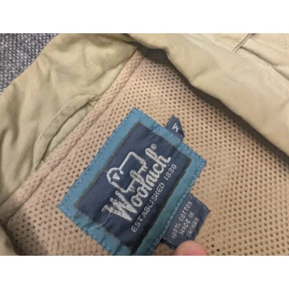 Vintage Woolrich Men's Medium Khaki Vest Vented Photography Fishing Tactical